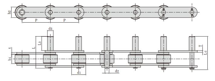 P76.2F72-D3_<font color='red'><font color='red'>糖機(jī)</font>鏈</font> 工程鏈條